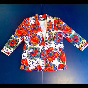 80’s/90’s Vintage Carol Horn Workshop Silk Jacket